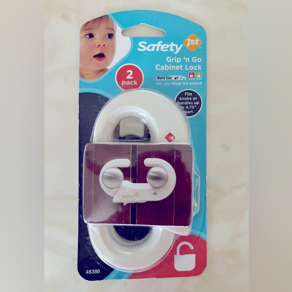 New pair of Safety First Grip N Go Cabinet locks.